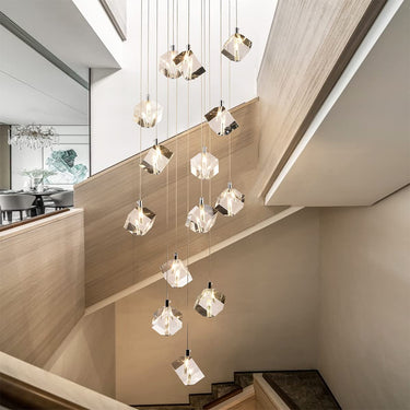 Nordic Luxury Cut Crystal Foyer Chandelier